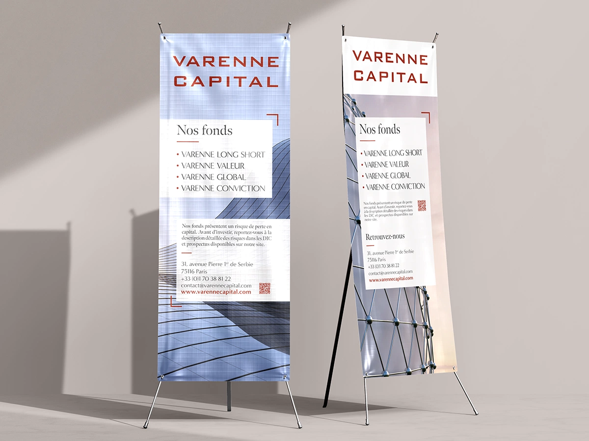 Mise en sityation de kakémonos Varenne Capital